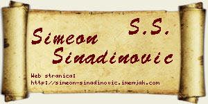 Simeon Sinadinović vizit kartica